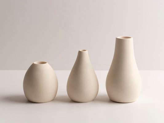 Bud Vase Curve Trio - Natural