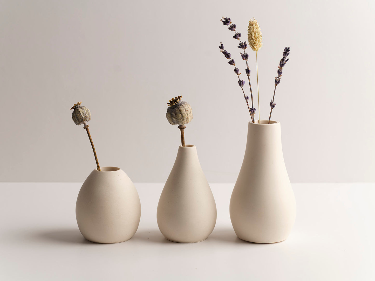 Bud Vase Curve Trio - Natural