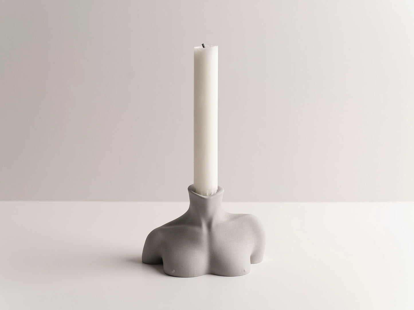 Bust Candelabra - Pebble