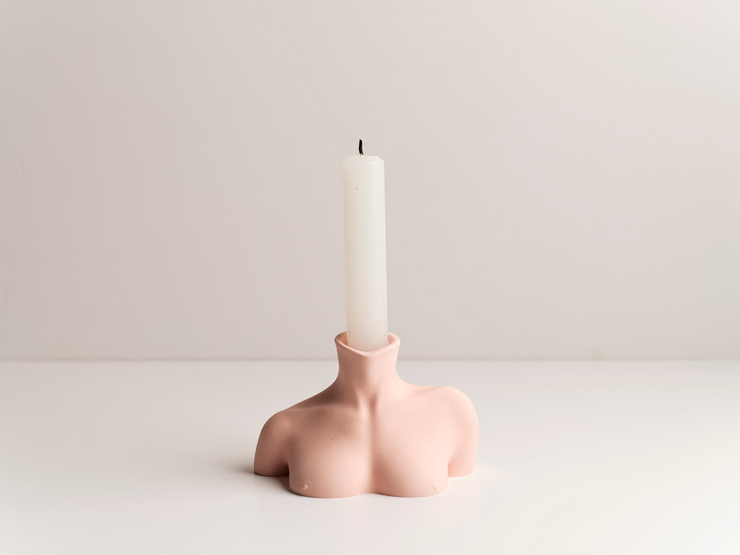 Bust Candelabra - Pink Stone