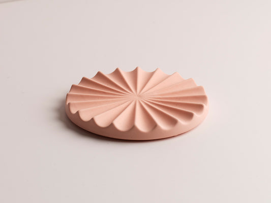 Circle Soap Dish - Pink Stone