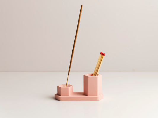 Incense Holder - Pink Stone